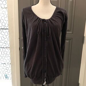 ANTHRO Sweater Cardigan Dark Grey Women’s XS EUC